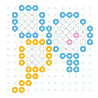 Wzór Bańki mydlane z koralików do prasowania, 13 × 13