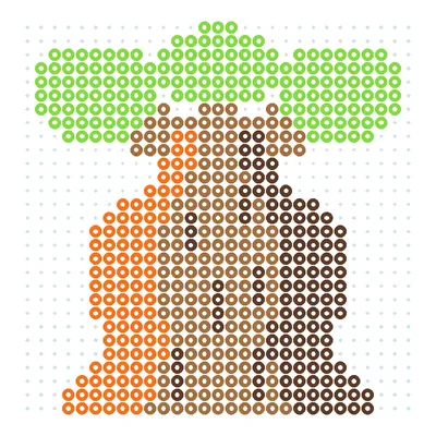 Wzór Baobab z koralików do prasowania, 29 × 29