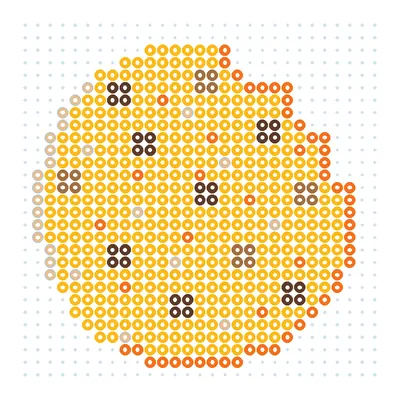 Wzór Ciastko z kawałkami czekolady z koralików do prasowania, 29 × 29