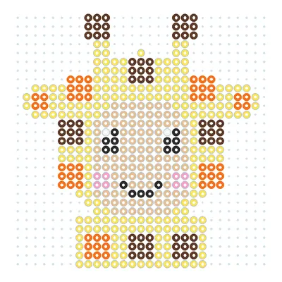 Wzór Dziecko w kostiumie żyrafy z koralików do prasowania, 29 × 29