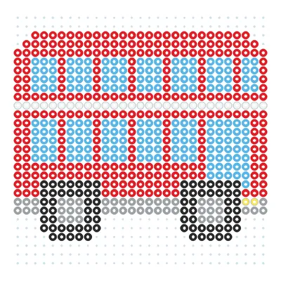 Wzór Piętrowy autobus londyński z koralików do prasowania, 29 × 29