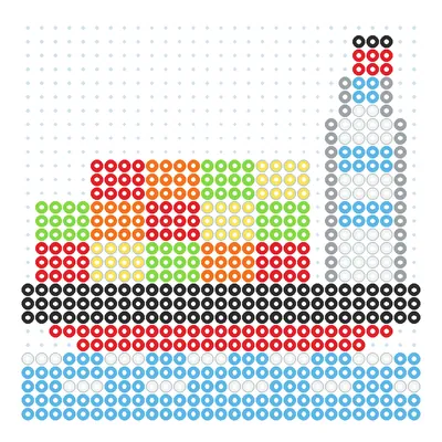 Wzór Statek z kontenerami z koralików do prasowania, 29 × 29